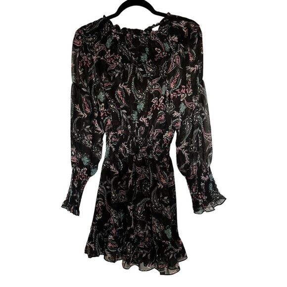 Misa Los Angeles Marin Dress In Enchanted Paisley Print Black - Picture 2 of 8